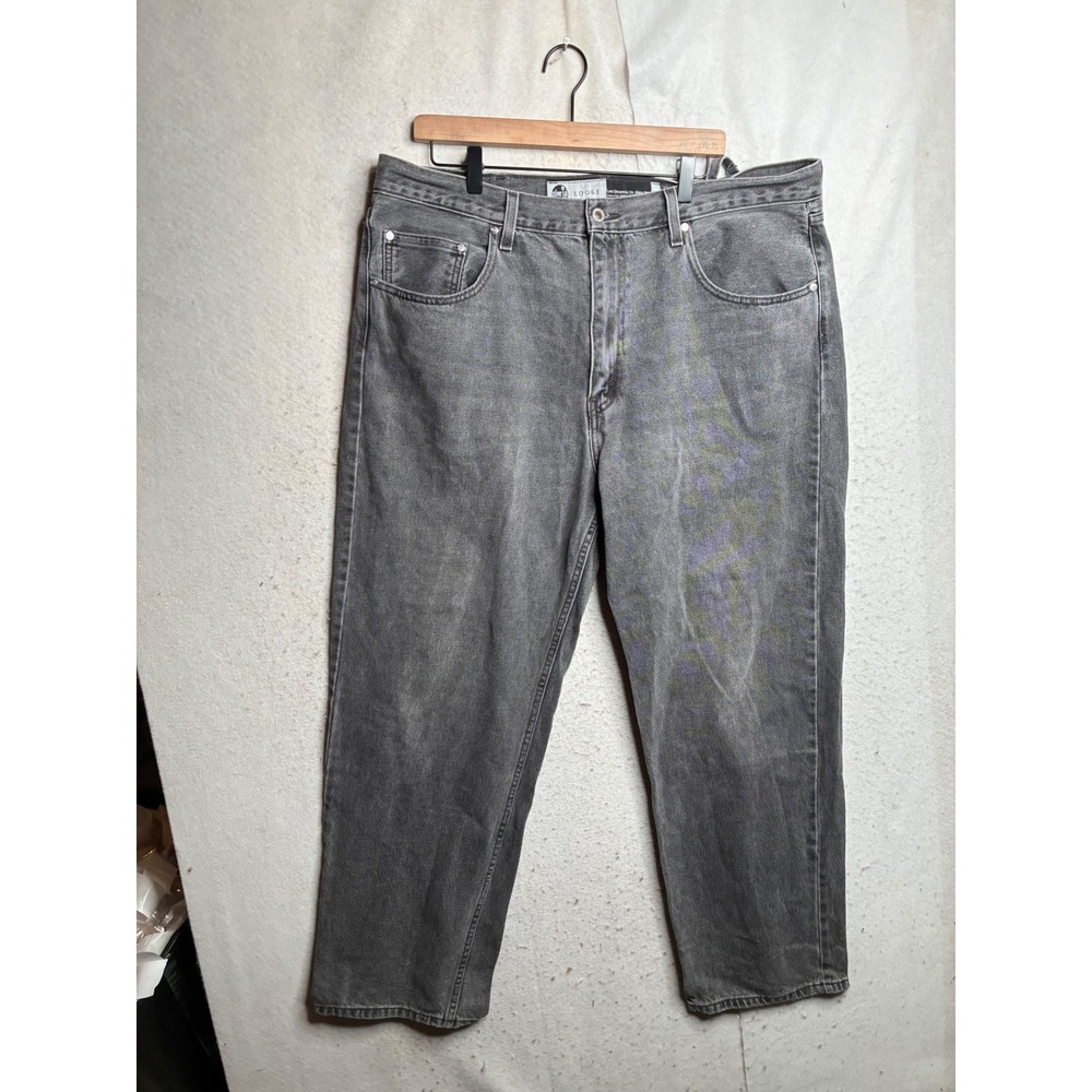 Levis SilverTab Loose Fit Grey Denim Jeans Mens W38 L32 Faded Wash 100% Cotton